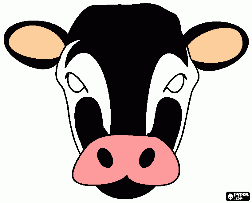 Cow Mask Coloring Page Printable Cow Mask