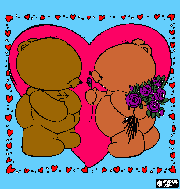 cuddle bears coloring page