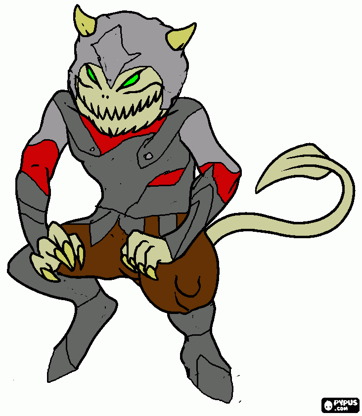 demon elite soldier coloring page