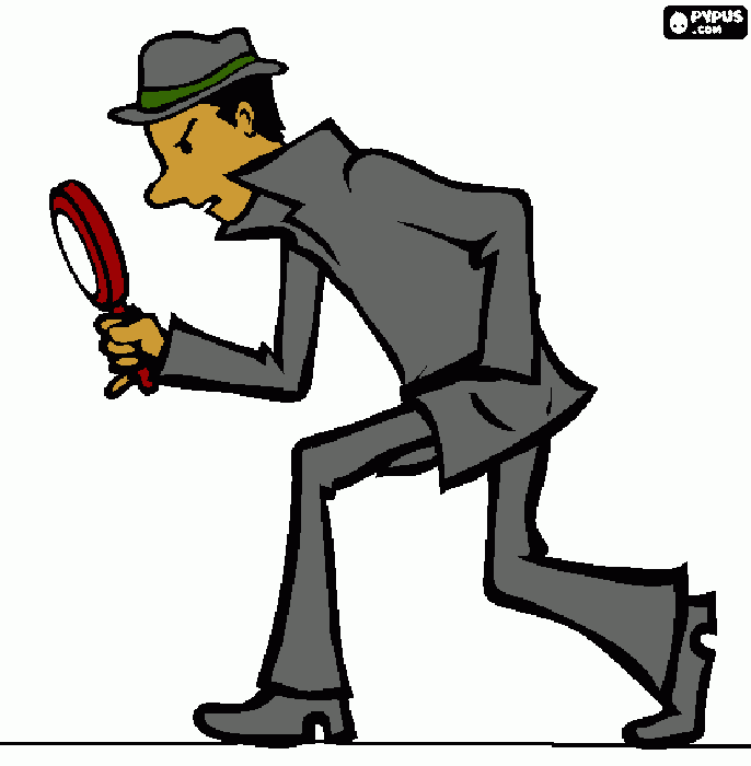 detective coloring page