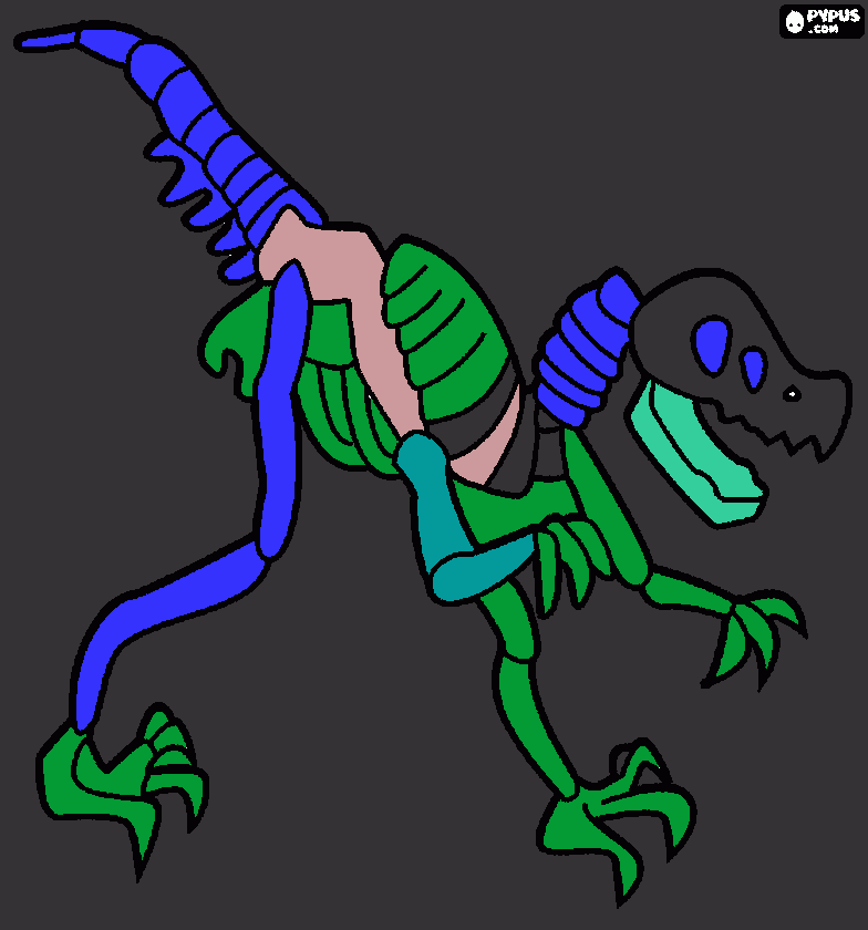 dino kostur coloring page