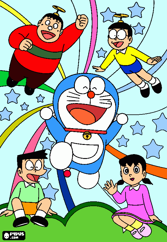 Cartoon Wall Sticker Doraemon for Kids Room, Bedroom, Living Room, Drawing  Room| Size:- 30 cm X 20 cm : Amazon.in: Baby Products