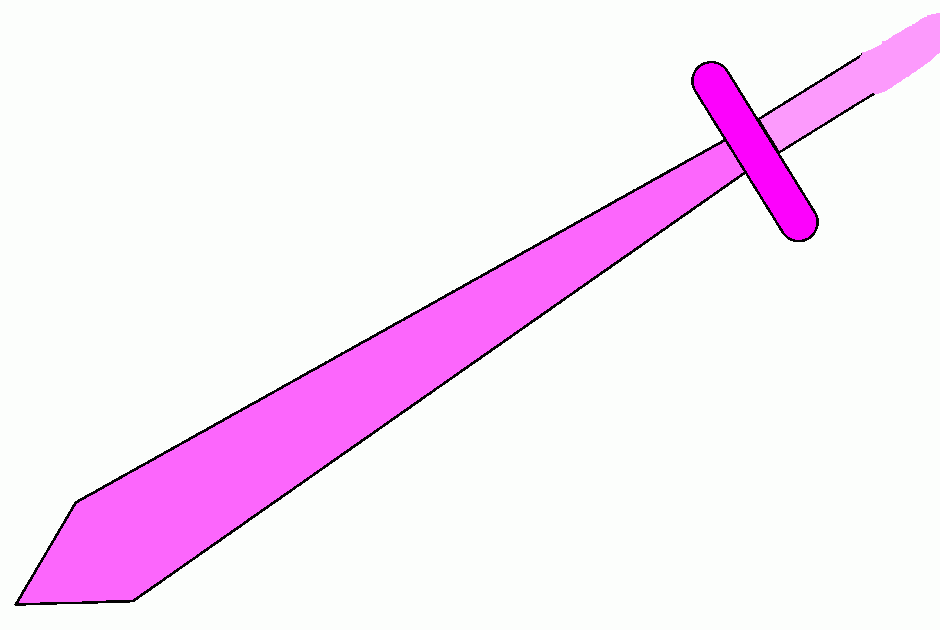drawing  sword in pink coloring page
