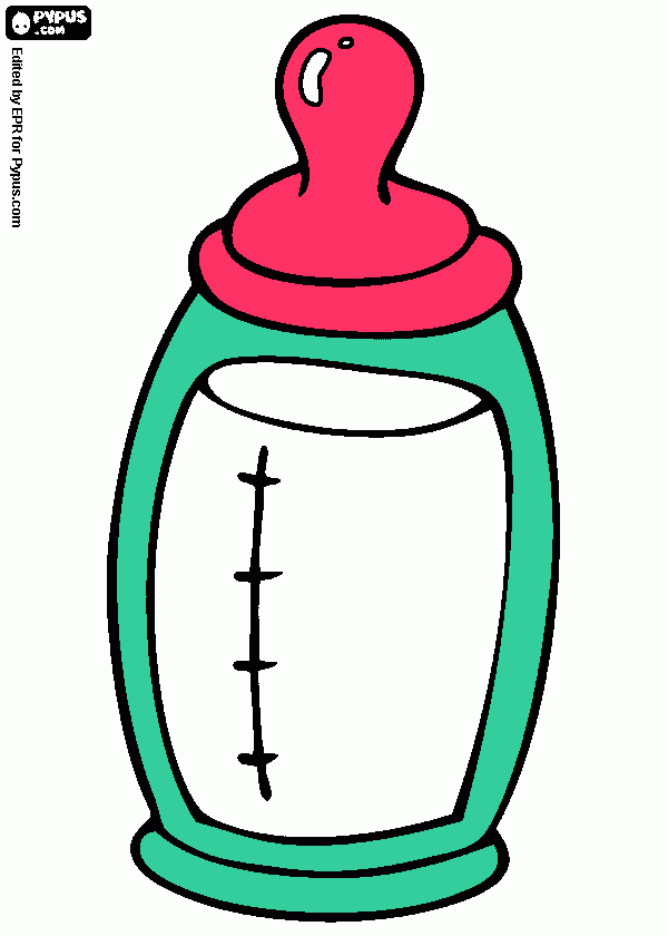 drink up baby coloring page