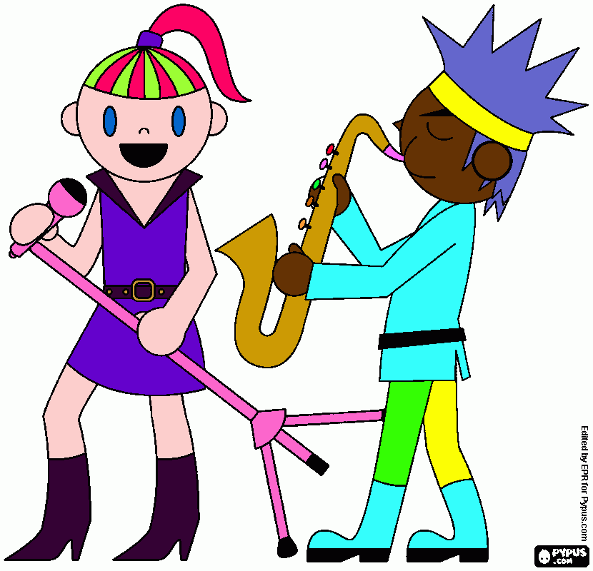 duet coloring page