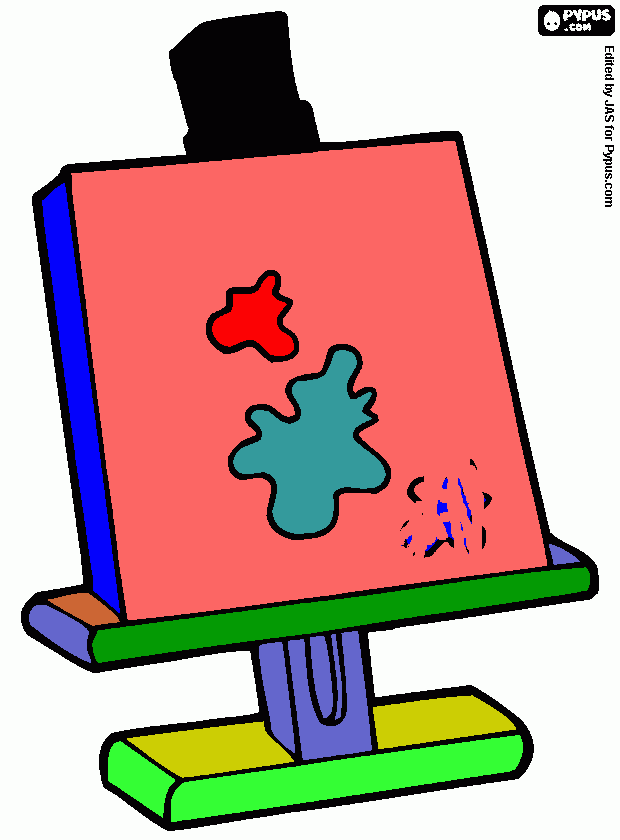 easle coloring page