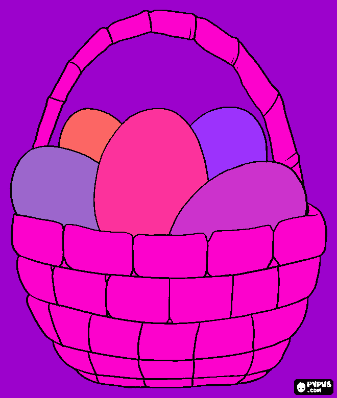 easter basket coloring page