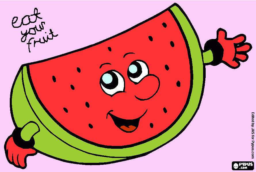 eat your fruit coloring page