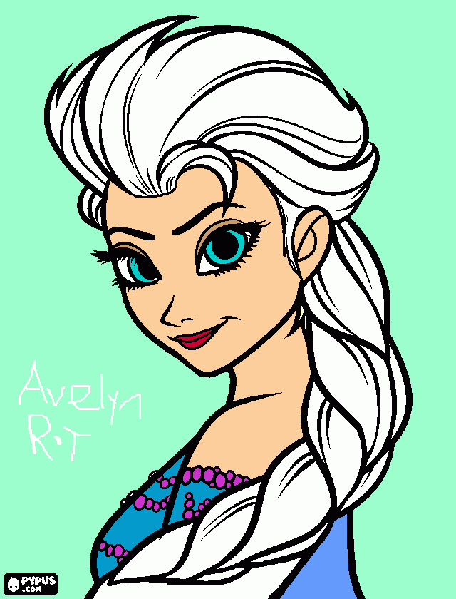 Elsa coloring page