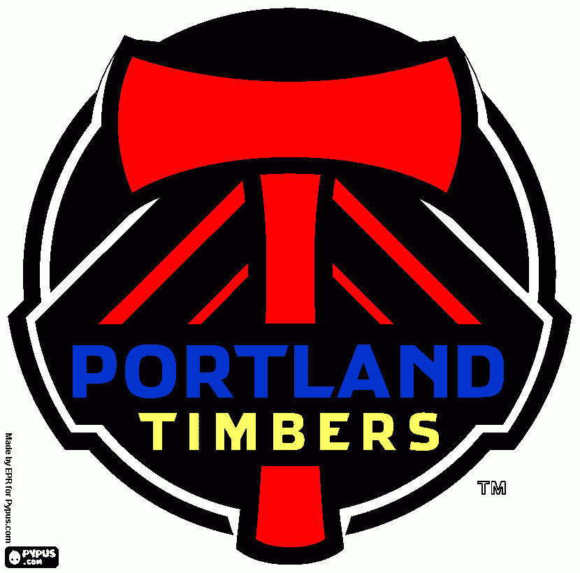 Emblem of Portland Timbers coloring page