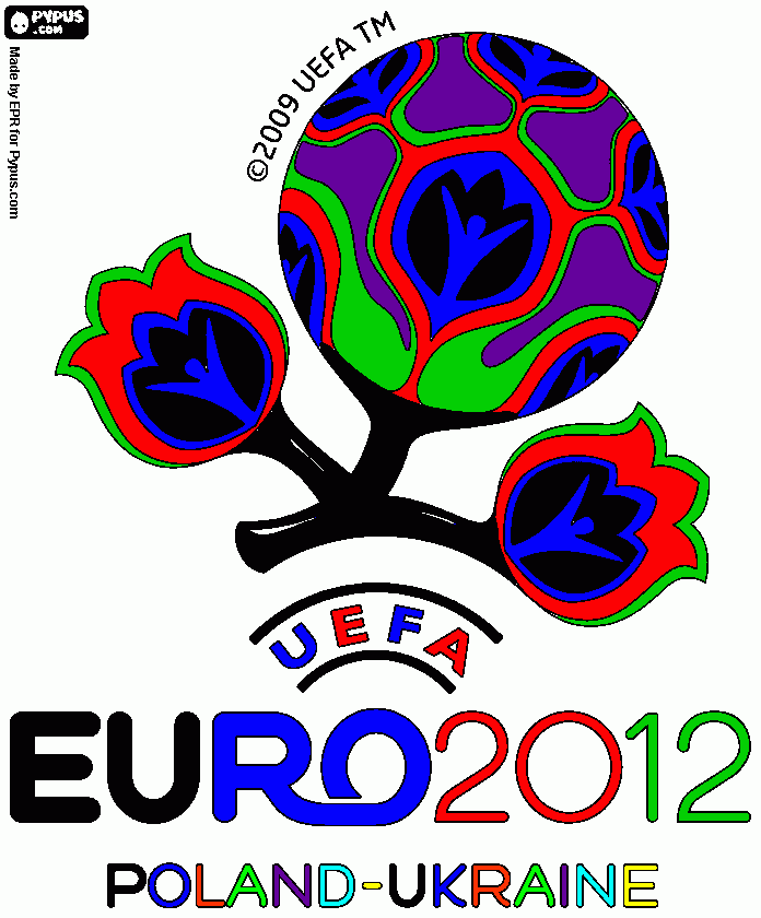 euro 2012 logo coloring page