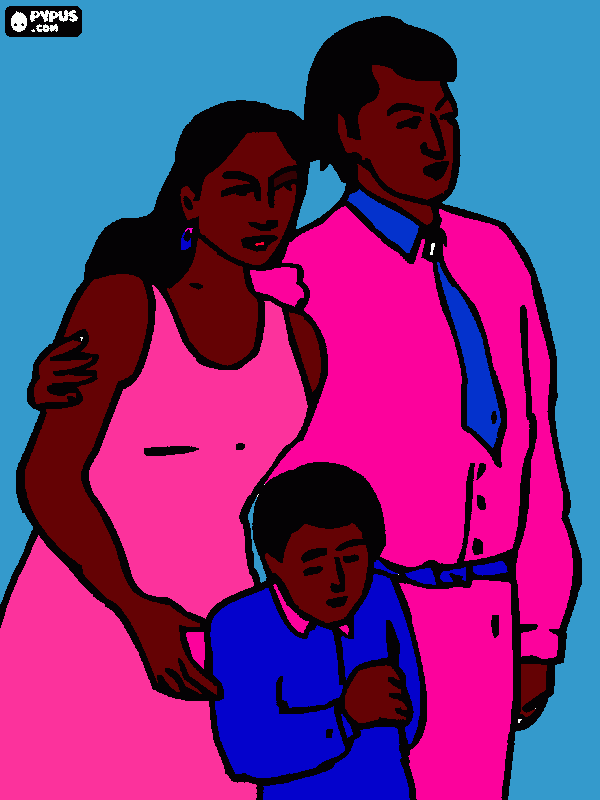 family picture created by me coloring page