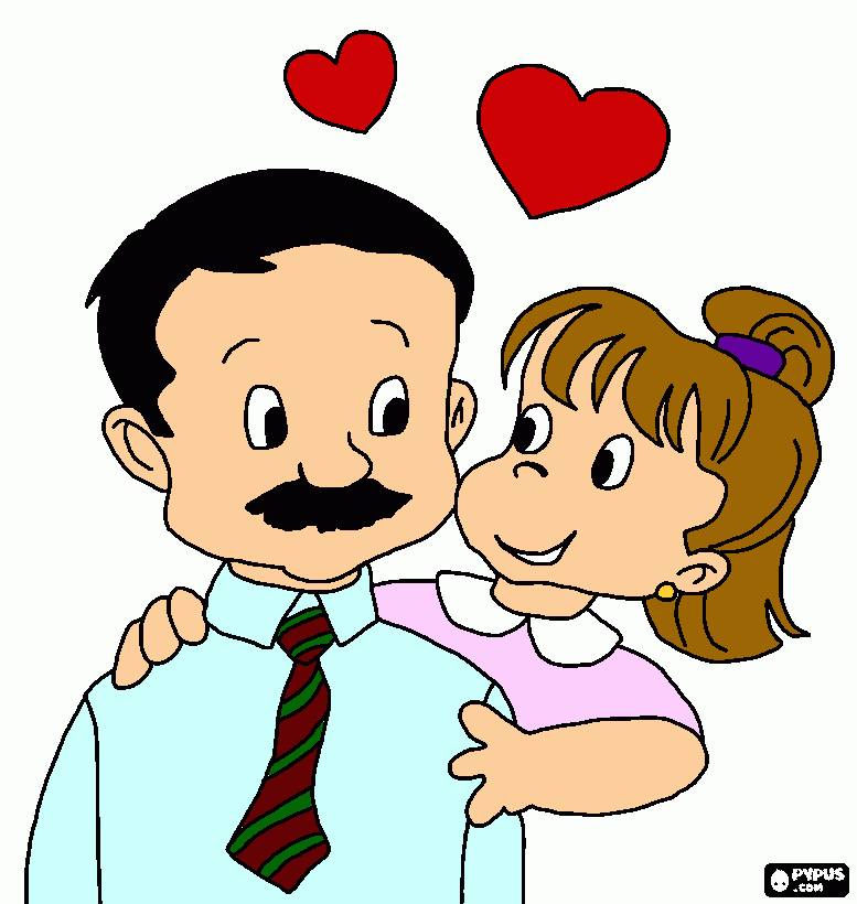 Father's day drawing coloring page