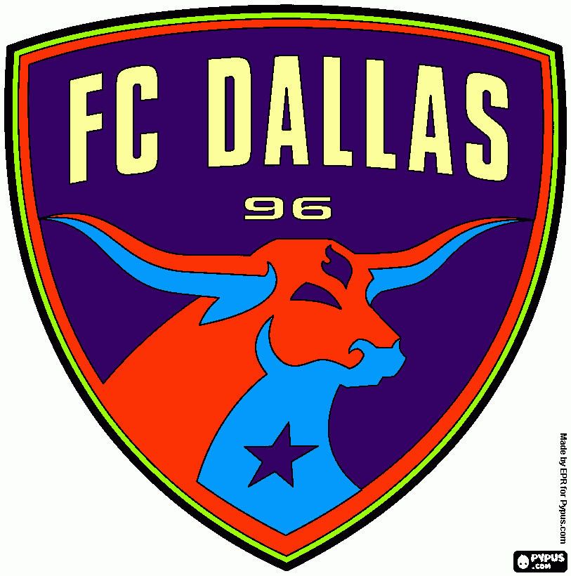 FC Dallas, soccer team in Texas coloring page