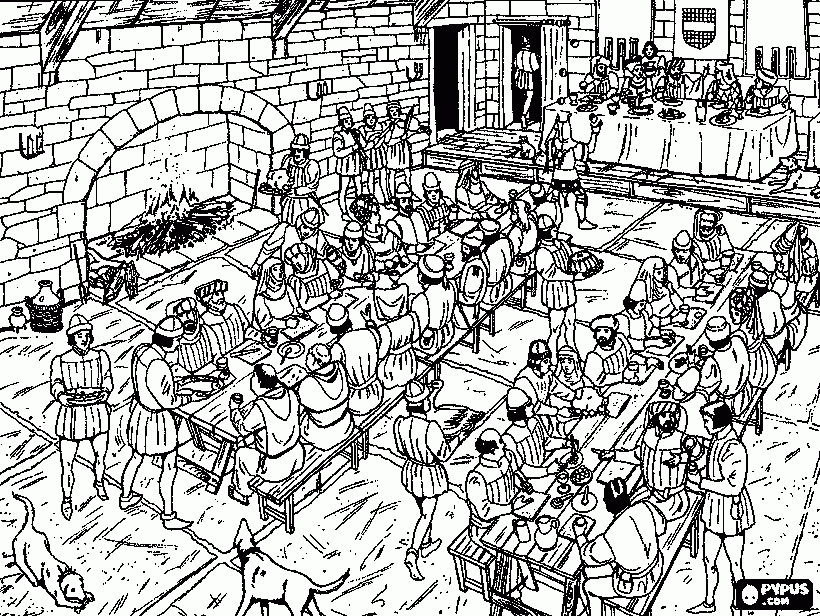 feast coloring page