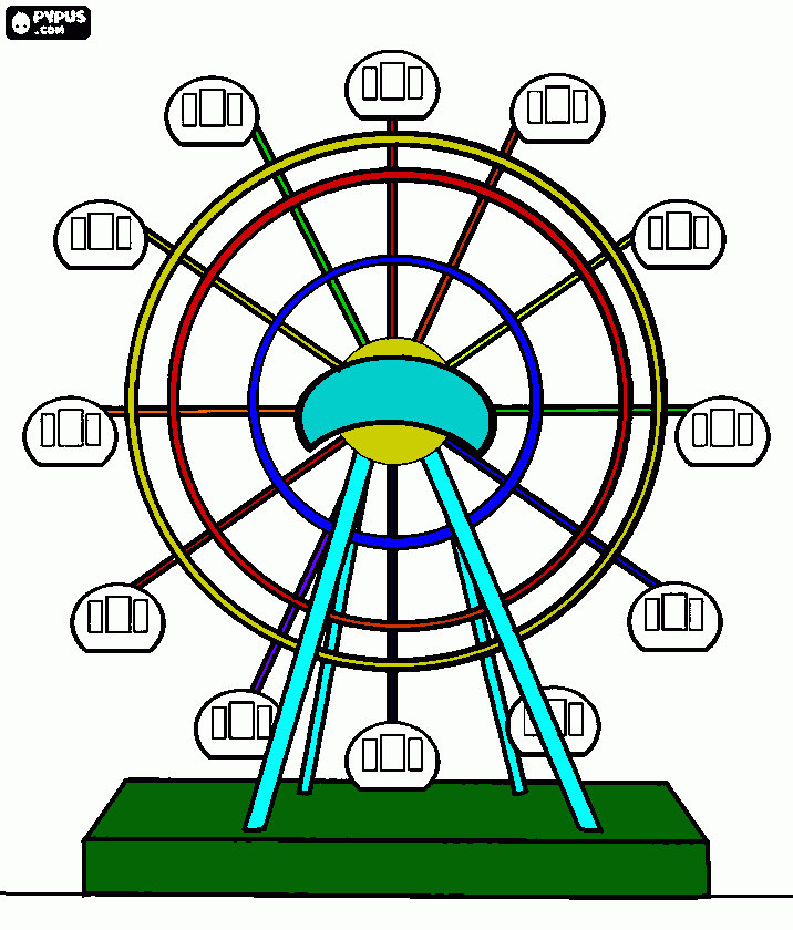 Ferris wheel NIGGA BITCH coloring page