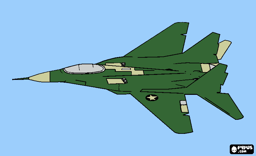 fighter jet coloring page