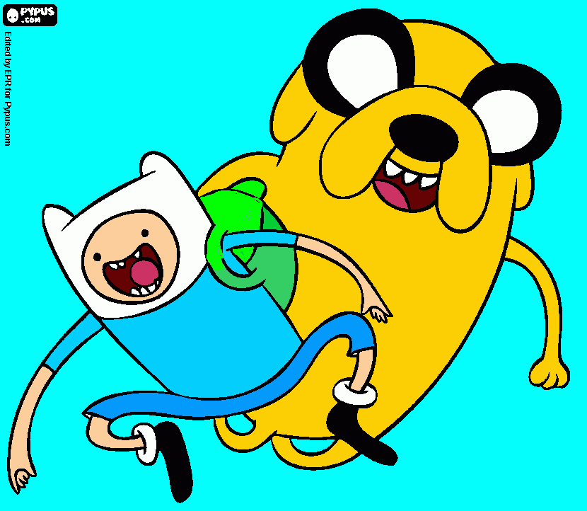 finn jake coloring page