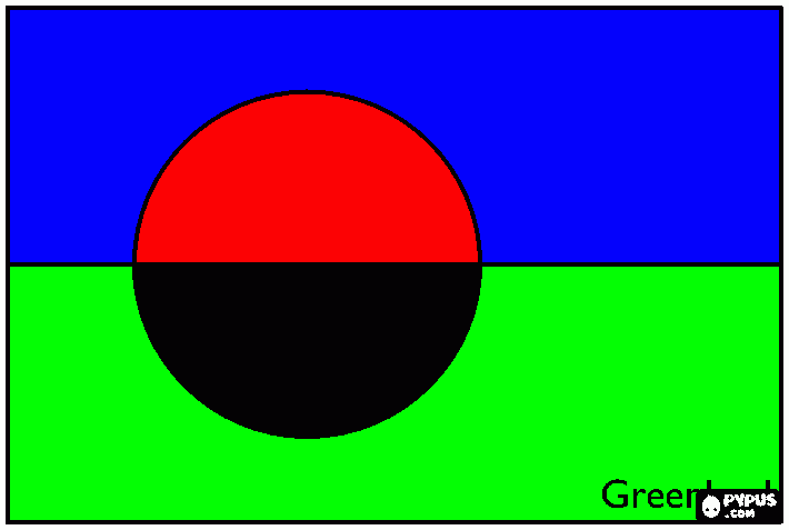 Flag of Greenland coloring page