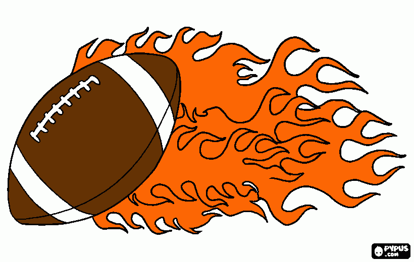 flamin football coloring page