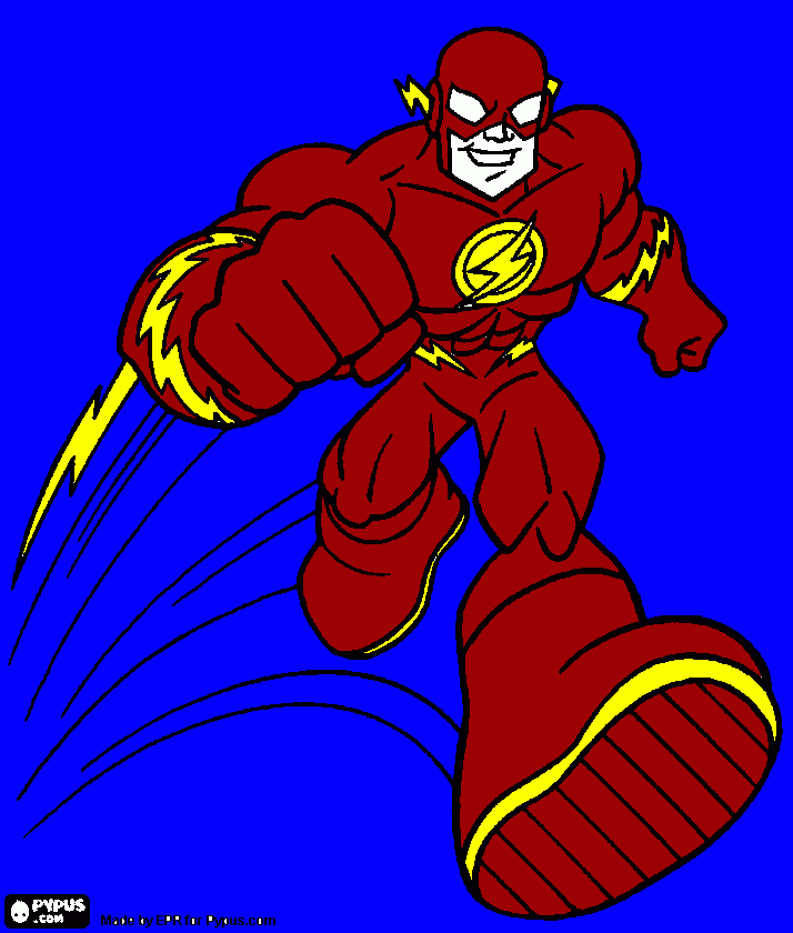 flash is cool coloring page