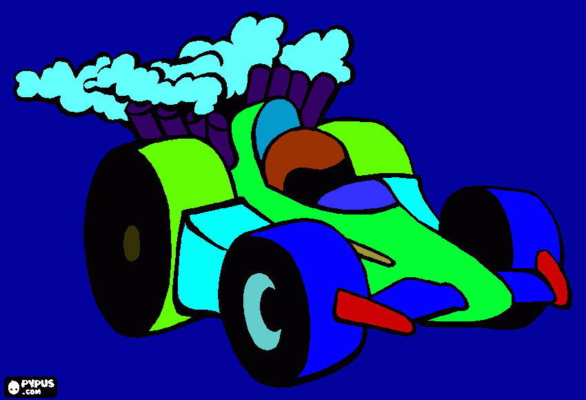 formula one coloring page