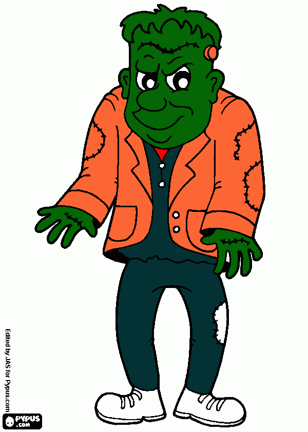 frank coloring page, printable frank