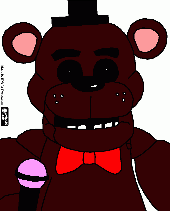 freddy is cool coloring page