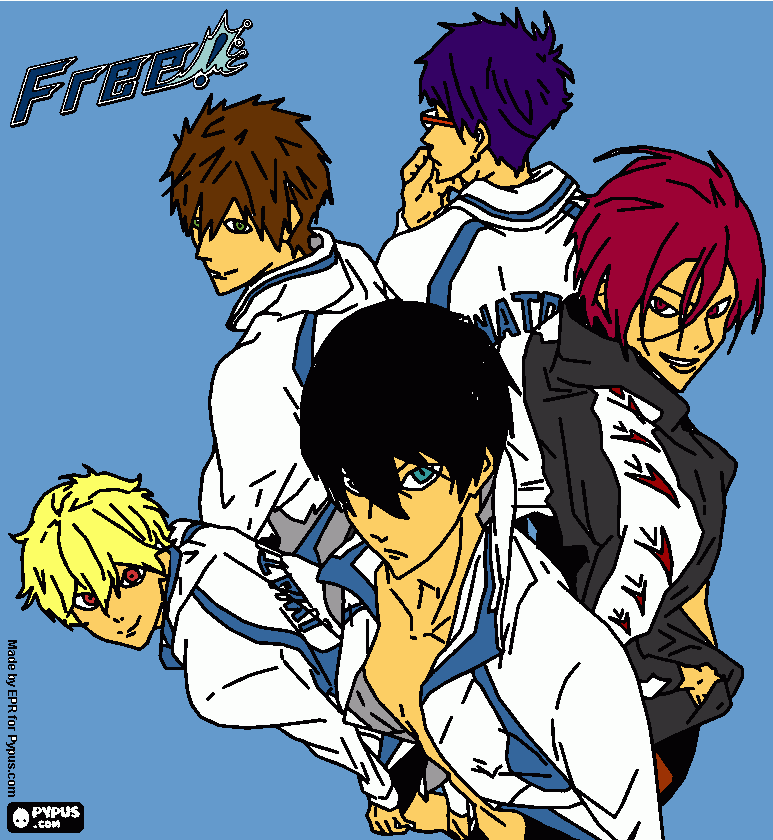 Free! Iwatobi Swim Club coloring page