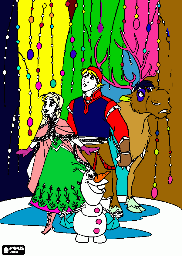 Frozen page coloring page