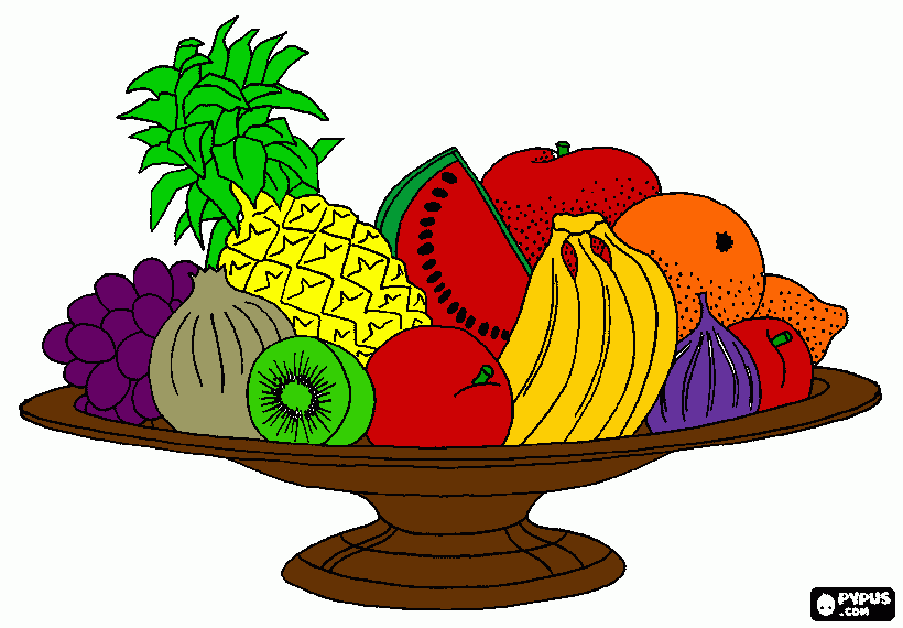 fruit coloring page