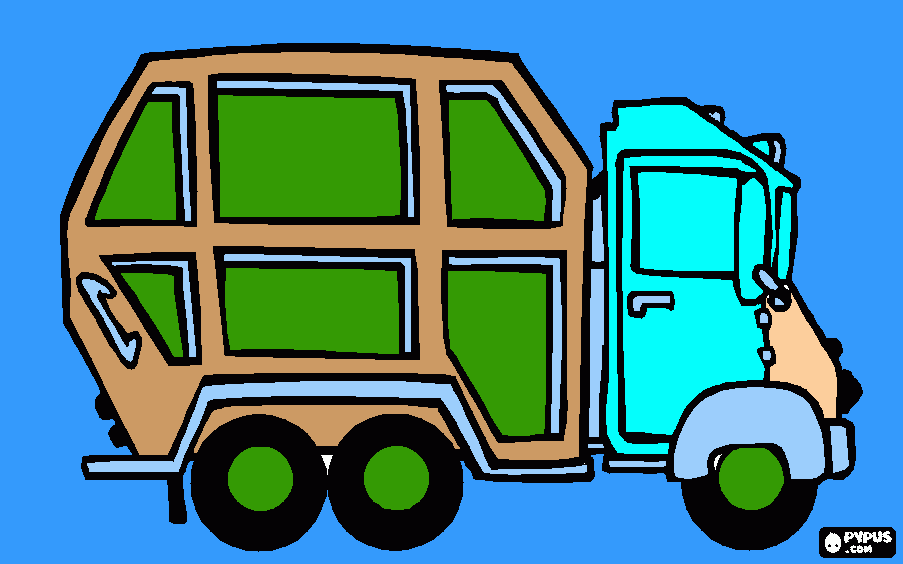 Garbage Truck coloring page