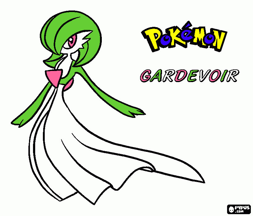 gardivoir coloring page