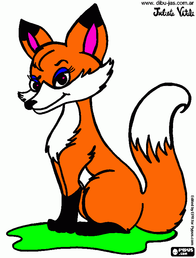 gettin foxy coloring page