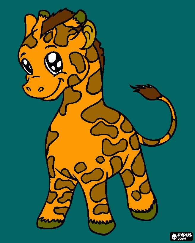Giraffe! coloring page