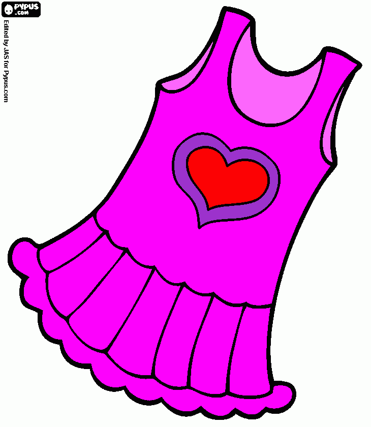 girl dress coloring page