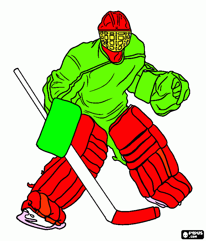 goalie coloring page