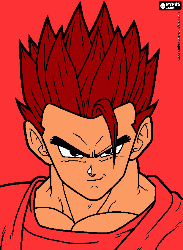 Gohan with google coloring page