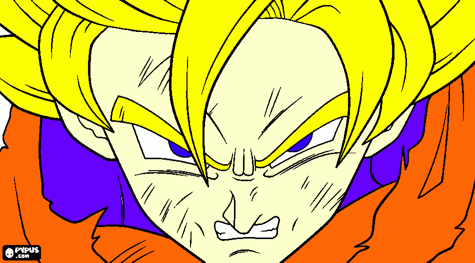 goku saga 2 coloring page