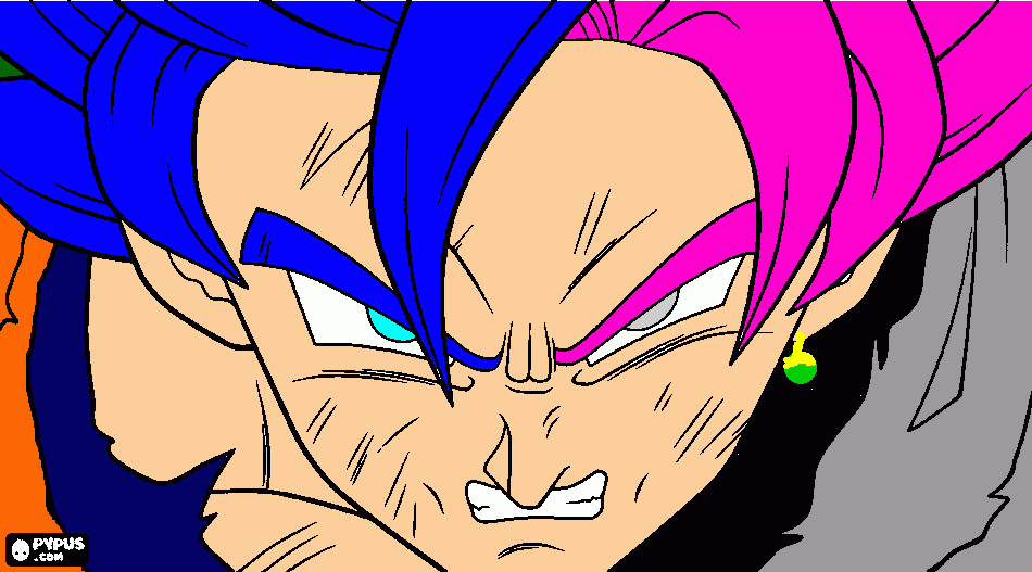 goku ssb/goku black ssr coloring page