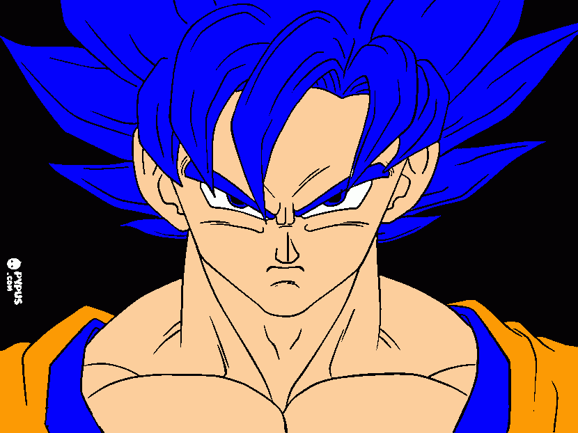 goku ssj god revivle of F coloring page