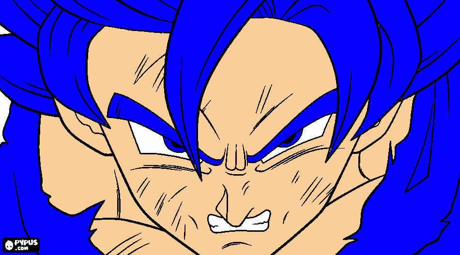 goku ssjgod revivel of F coloring page