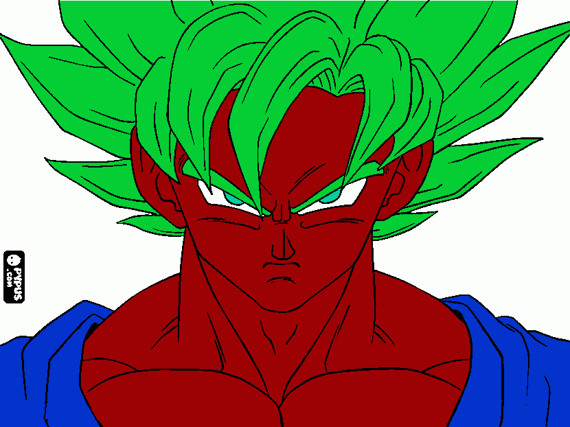 Goku SSWTF coloring page