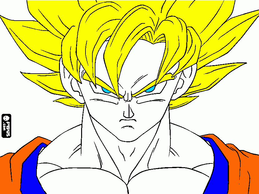 goku super saiyan coloring page