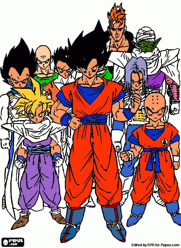 goku v coloring page