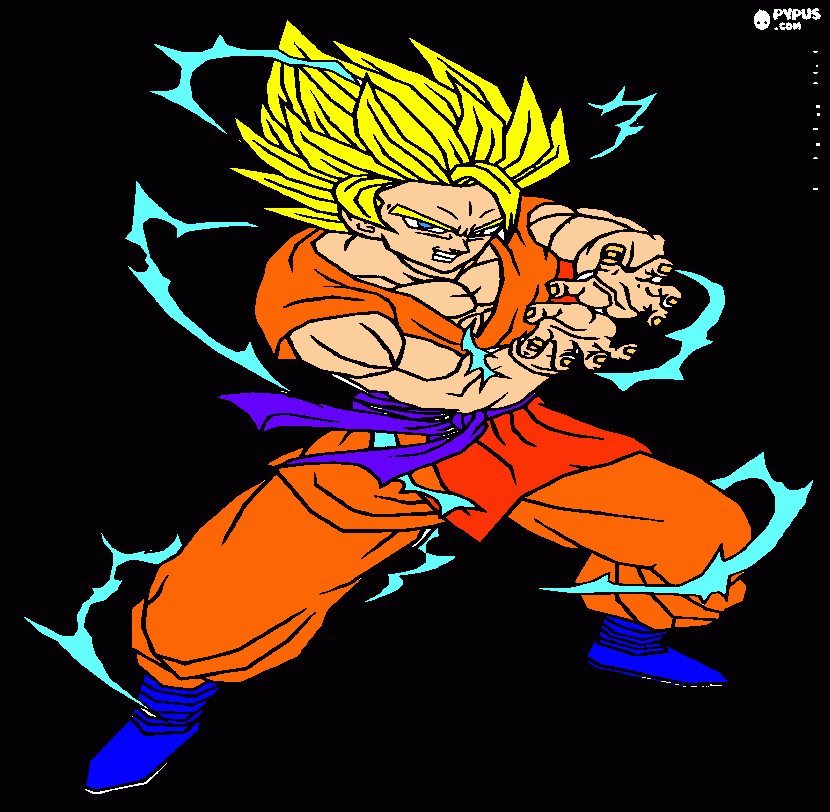 gokuss2 coloring page