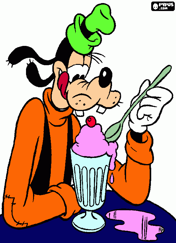 Goofy coloring page