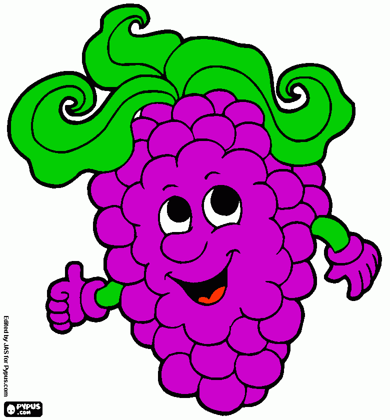 grape coloring page