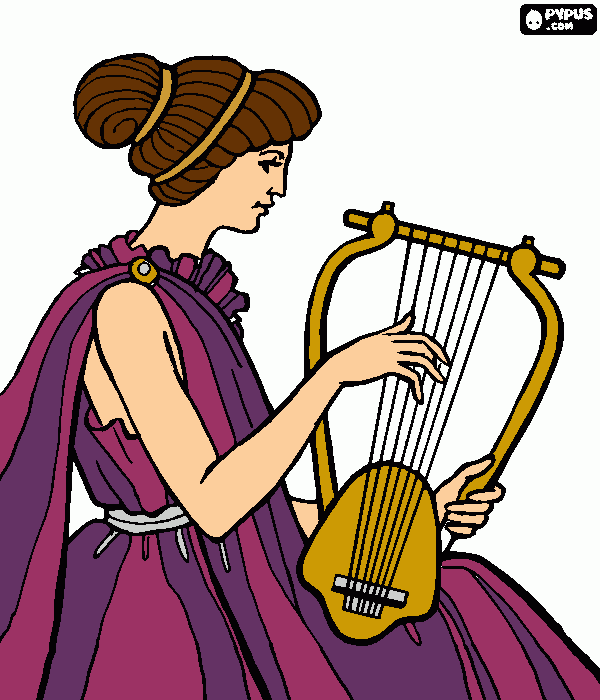 Greek Maiden coloring page