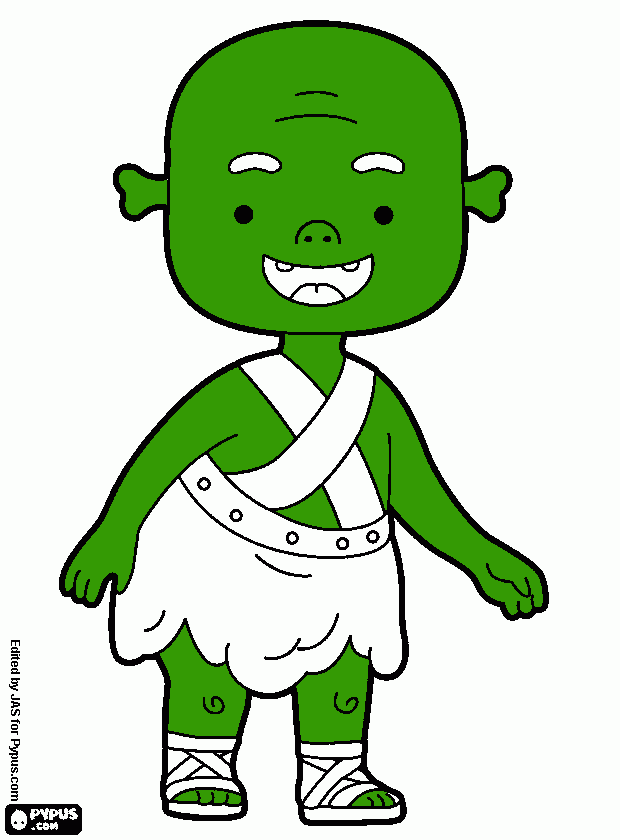 green ogre coloring page